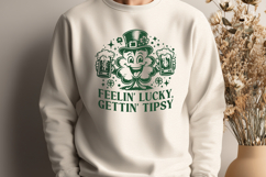 Feelin Lucky Gettin Tipsy SVG | St Patrick’s Day Beer Design Product Image 2