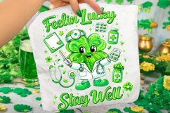 Feeling Lucky PNG, St Patrick's Day Nurse PNG, Lucky Nurse Product Image 3