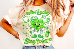 Feeling Lucky PNG, St Patrick's Day Nurse PNG, Lucky Nurse Product Image 4