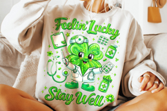 Feeling Lucky PNG, St Patrick's Day Nurse PNG, Lucky Nurse Product Image 5