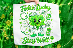 Feeling Lucky PNG, St Patrick's Day Nurse PNG, Lucky Nurse Product Image 7
