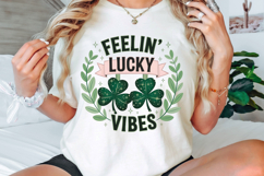 Feelin’ Lucky Vibes PNG, St. Patrick’s Day PNG Product Image 2