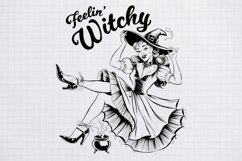 Vintage Pin-up Girls Halloween, Halloween Sublimation Product Image 1