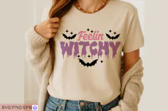 Feelin Witchy Sassy Funny Halloween Quote SVG PNG Product Image 2