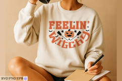 Feelin’ Witchy SVG Halloween Witch PNG T-shirt Design Product Image 2