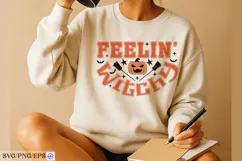 Feelin’ Witchy SVG Halloween Witch PNG T-shirt Design Product Image 2