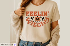 Feelin’ Witchy SVG Halloween Witch PNG T-shirt Design Product Image 3