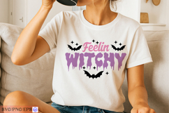 Feelin Witchy Sassy Funny Halloween Quote SVG PNG Product Image 3