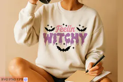 Feelin Witchy Sassy Funny Halloween Quote SVG PNG Product Image 4