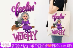 cute witch design for sublimation 