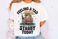 Feeling A Tad Stabby Today PNG, Funny Frog PNG, Sarcastic Product Image 1