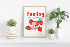 Feeling Berry Good Strawberry PNG, Cute Fruit Design Product Image 5