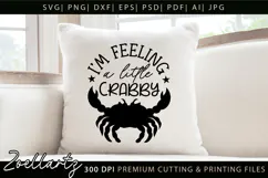 Funny Quote Don't Be Crabby SVG Funny Sarcastic SVG Cut File Product Image 3