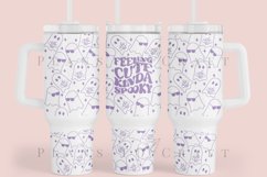 feeling cute kinda spooky halloween 40oz quencher tumbler sublimation full wrap high resolution transparant background