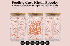 feeling cute kinda spooky halloween libbey beer can glass full wrap svg presized template for 16oz and 20oz glass for Cricut Silhouette and sublimation