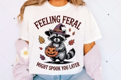 Feeling Feral might spook you later, Retro Sarcastic Spooky Product Image 3