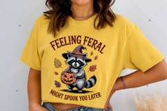 Feeling Feral might spook you later, Retro Sarcastic Spooky Product Image 5