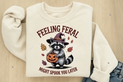 Feeling Feral might spook you later, Retro Sarcastic Spooky Product Image 8