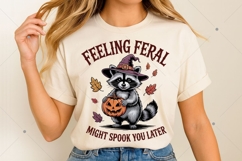 Feeling Feral might spook you later, Retro Sarcastic Spooky Product Image 2
