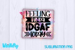 Feeling IDGAF Today Sublimation Funny Sarcastic Sublimation Product Image 2