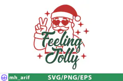Christmas Feeling Jolly SVG PNG T-shirt Design Product Image 2