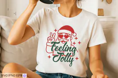 Christmas Feeling Jolly SVG PNG T-shirt Design Product Image 1