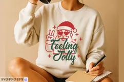 Christmas Feeling Jolly SVG PNG T-shirt Design Product Image 3
