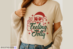 Christmas Feeling Jolly SVG PNG T-shirt Design Product Image 4