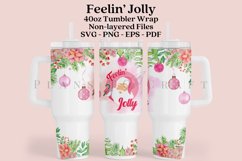 feeling jolly 40oz quencher tumbler sublimation full wrap high resolution transparant background