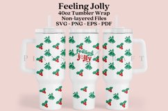 feeling jolly 40oz quencher tumbler sublimation full wrap high resolution transparant background