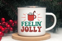 Feelin jolly SVG, Retro Christmas SVG Design Product Image 2