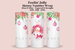 feeling jolly skinny tumbler sublimation wrap with high resolution and transparant background are for 20oz and 30oz skinny tumbler