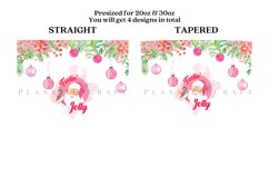 feeling jolly skinny tumbler sublimation wrap with high resolution and transparant background are for 20oz and 30oz skinny tumbler