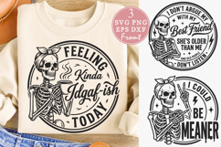 Feeling Kinda Idgaf-ish Today SVG, Sarcastic Best Friend PNG Product Image 1