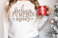 Feeling Pumpkin Spicy SVG PNG - Sweater Weather Fall Vibes Product Image 2