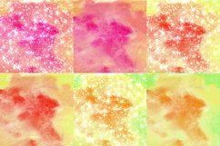 Feeling Watercolor Digital Papers Glitter Background Product Image 3
