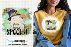 Feelin Kinda Spooky Ghost Sublimation Design | Halloween PNG Product Image 1