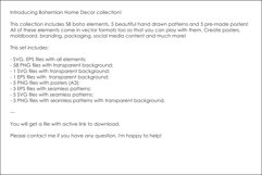 Bohemian Home Decor collection. Boho furniture clipart. Product Image 5