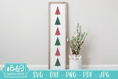 Christmas Trees Porch Sign SVG - Christmas Porch Sign SVG Product Image 1