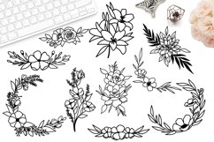 Floral svg bundle, floral clipart, flower svg, botanical svg Product Image 1