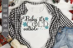 Baby It's Cold Outside Svg. Christmas Sweater Svg. Product Image 1