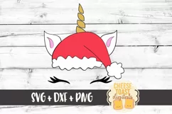 Santa Christmas Unicorn - Unicorn SVG - Christmas SVG Files Product Image 2