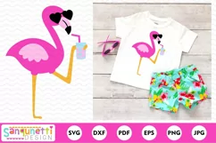 Summer flamingo SVG | Tropical Flamingo Product Image 1