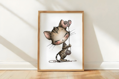 Feline Romance with Love Letters Sublimation Product Image 3