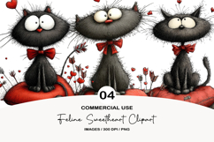 Feline Sweetheart Clipart Product Image 1