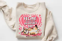 Feline The Love This Valentine’s Day Sublimation PNG Design Product Image 3