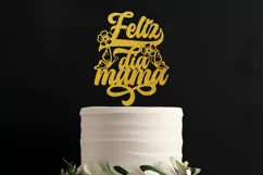 Feliz Dia Mama SVG | Cake Topper Svg | Happy Mothers Day Product Image 1