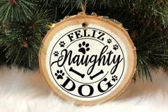 Feliz Naughty Dog SVG ,Christmas SVG Design Product Image 2