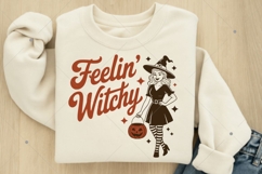Fellin' Witchy SVG, Spooky Season SVG, Halloween Horror SVG Product Image 5