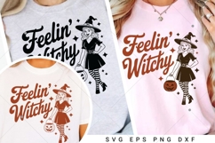 Fellin' Witchy SVG, Spooky Season SVG, Halloween Horror SVG Product Image 2